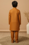 Boys kurta pajama rust brown cotton