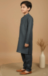 Boys Dark Grey Kurta Pajama