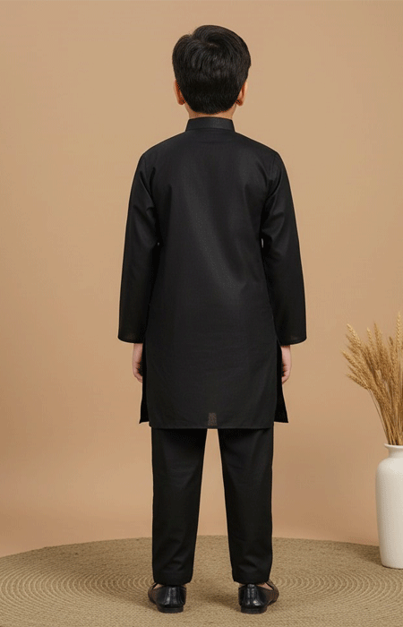 Boys Black Kurta Pajama 1